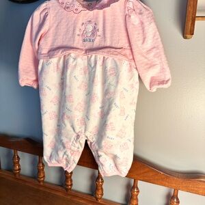 Sesame Street Pink and White Baby Bodysuit